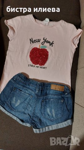 Къси панталони и тениска на zara, снимка 5 - Детски Блузи и туники - 41315505