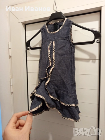 Оригинална детска рокля Burberry - размер 92, снимка 11 - Бебешки рокли - 51642908