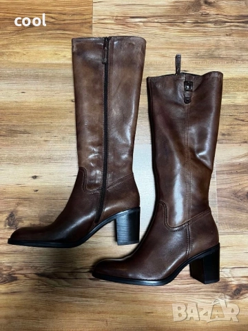 Дамски кожени ботуши Elizabeth Stuart – модел FANTA-G 391, цвят Cognac, размер 38