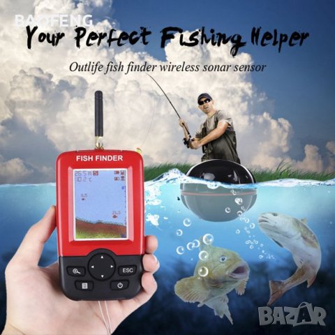 %Промо Нови Fish Finder XJ-01 Ultra безжичен ехолог Сонар за откриване на рибни пасажи гаранция 12м, снимка 14 - Въдици - 41666305