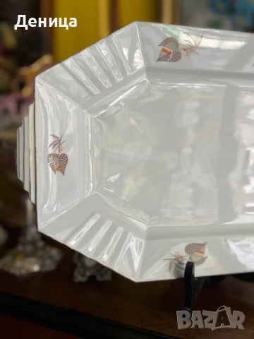 Ар деко и Епиаг❤️ Любими🥰 Плато с много стилен дизайн, красиви дипли, снимка 7 - Антикварни и старинни предмети - 50719101