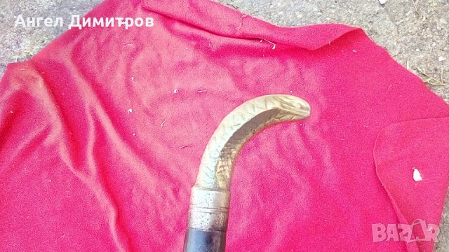 Страхотен дървен бастун с глава на кобра, снимка 5 - Антикварни и старинни предмети - 42057637