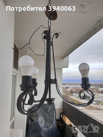 Стари полюлей от ковано желязо 2 броя еднакви , снимка 16 - Антикварни и старинни предмети - 53207700