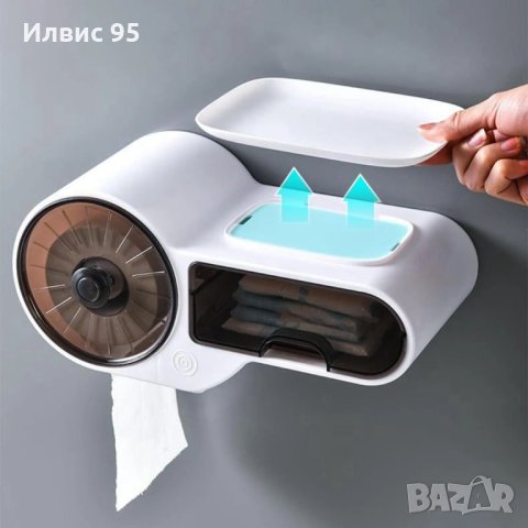 Поставка за тоалетна хартия и диспенсър с аксесоари TV1155, снимка 4 - Органайзери - 44464201