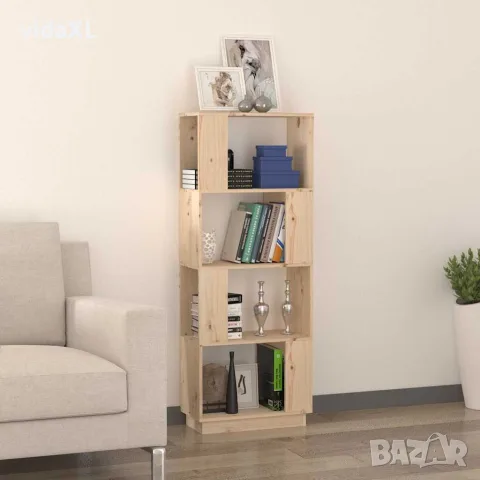 vidaXL Библиотека/разделител за стая, 51x25x132 см, бор масив, снимка 3 - Шкафове - 56147943