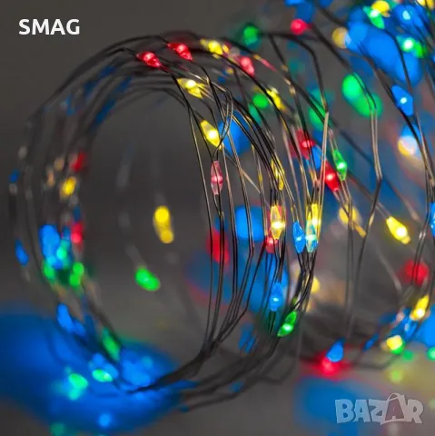200 соларни LED медни лампи с 8 функции 19,9 м - многоцветни S_1232528, снимка 2 - Соларни лампи - 49922161