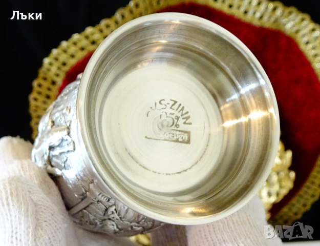 Калаена чаша Гроздобер,винопроизводство. , снимка 8 - Антикварни и старинни предмети - 53660365