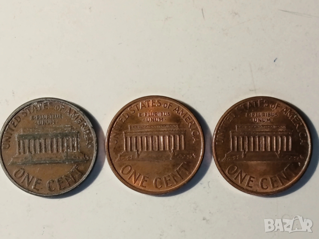 1 американски цент от различни години 