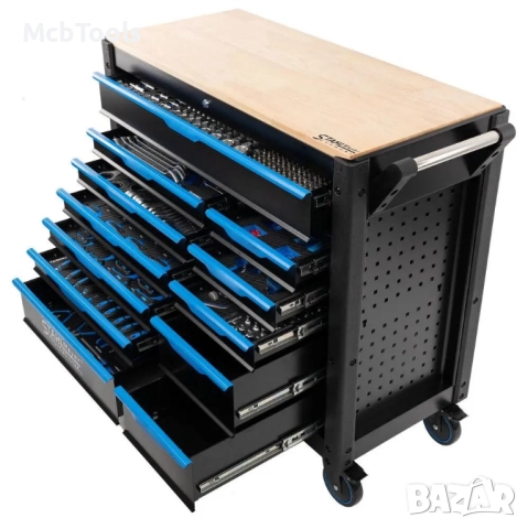 Професионален шкаф с инструменти с 12 чекмеджета 501 части StahlMayer JUMBO XXL, снимка 2 - Други инструменти - 51648701