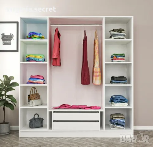 Модерен гардероб със стъклени врати, снимка 13 - Гардероби - 49859684