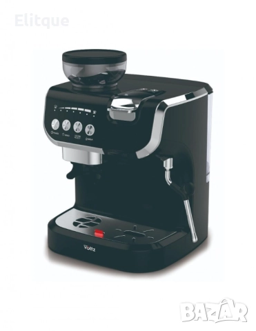 Кафемашина с вградена кафемелачка Voltz, 2672W, резервоар 2 литра, 5 адаптера, снимка 3 - Друга електроника - 52832065