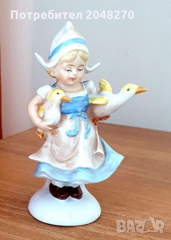 Старинна Холандска Порцелан статуетка  , снимка 3 - Антикварни и старинни предмети - 33992385
