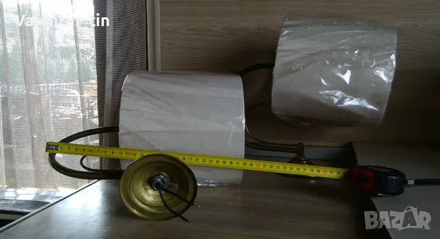 Месингови стенни лампи, два аплика , снимка 6 - Лампи за стена - 49127511