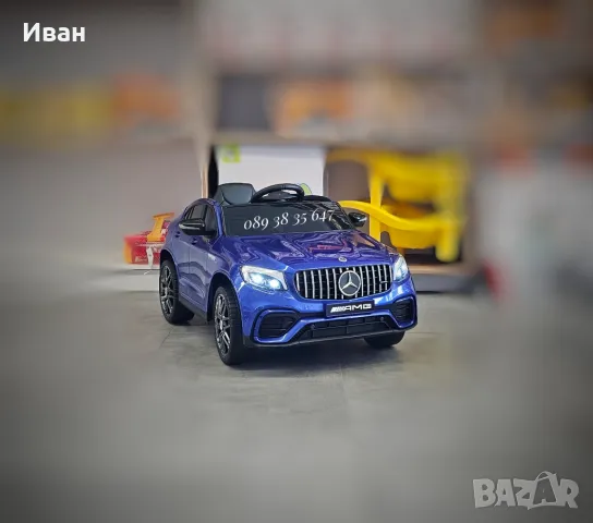 ТОП ЦЕНА!НОВО!Акумулаторен джип Mercedes GLC63 с меки гуми,12V батерия