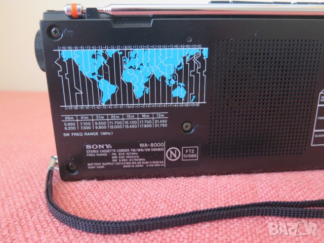 Vintage Sony WA-8000 9-band Radio cassette Player, снимка 9 - Радиокасетофони, транзистори - 38994764