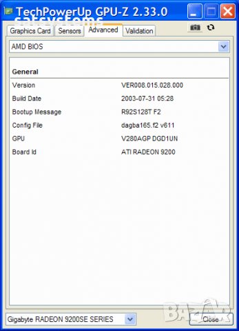 Видео карта ATi Radeon Gigabyte R9200 SE 128MB DDR 64bit AGP, снимка 13 - Видеокарти - 34250258