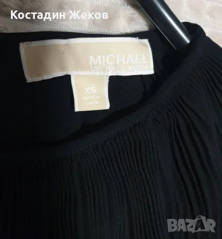 .Дамска оригинална черна плисирана рокля на Michael Kors , снимка 7 - Рокли - 55879029