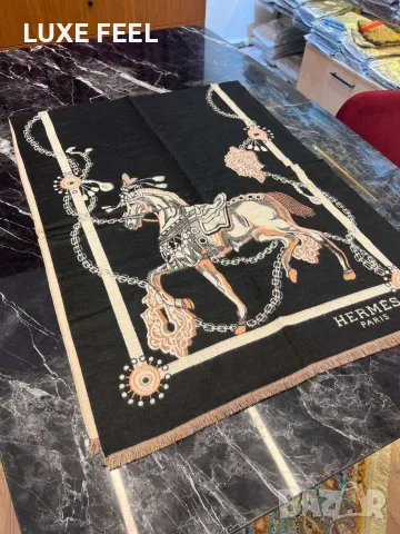 Gucci ⚜️ Hermes ⚜️ Louis Vuitton ⚜️ Дамски Кашмирени Шалове , снимка 14 - Шалове - 56046188