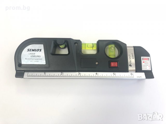 лазерен нивелир с ролетка 2,5 м и линия 30 см, внос от Германия, снимка 10 - Шублери - 35733650