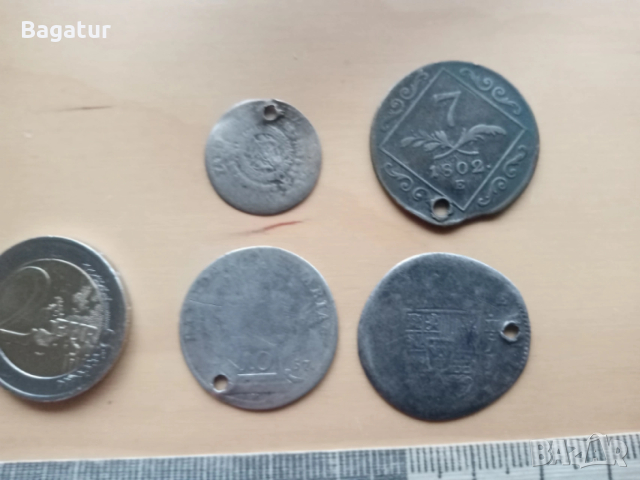 Лот сребро,монети,Австроунгария,Бавария,кройцер, накит,стари