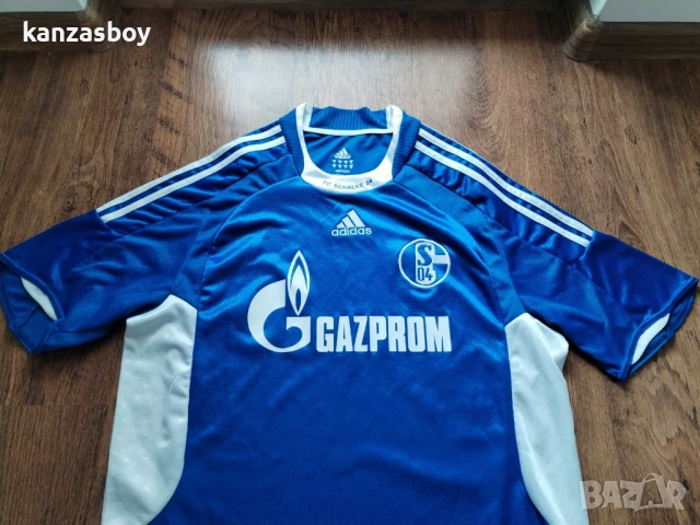 Adidas SCHALKE 2008 HOME FOOTBALL SHIRT - мъжка футболна тениска M, снимка 4 - Тениски - 53864774