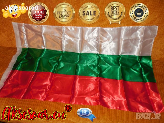 Български знамена българско национално знаме трибагреник флаг шито от полиестерна коприна подарък но, снимка 3 - Градински мебели, декорация  - 41385121