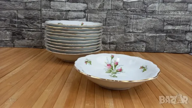 Сервиз за хранене с рози - Johann Haviland, снимка 6 - Сервизи - 49680084