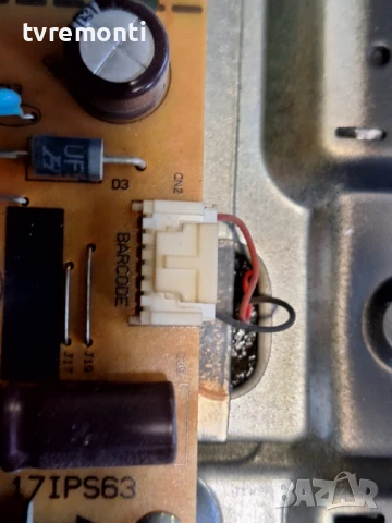 POWER BOARD 17IPS63 for 32 inc TELEFUNKEN 32HB4100 DISPLAY VES315WNGL-2D-N41, снимка 3 - Части и Платки - 50919183