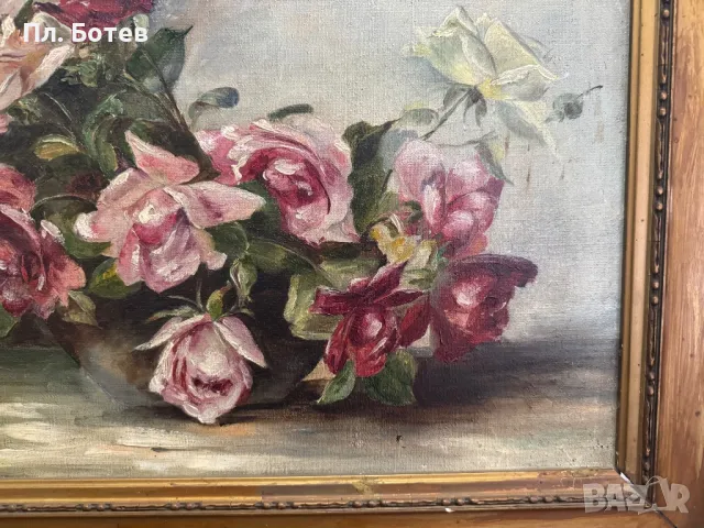 Стара маслена картина, снимка 5 - Картини - 48281455