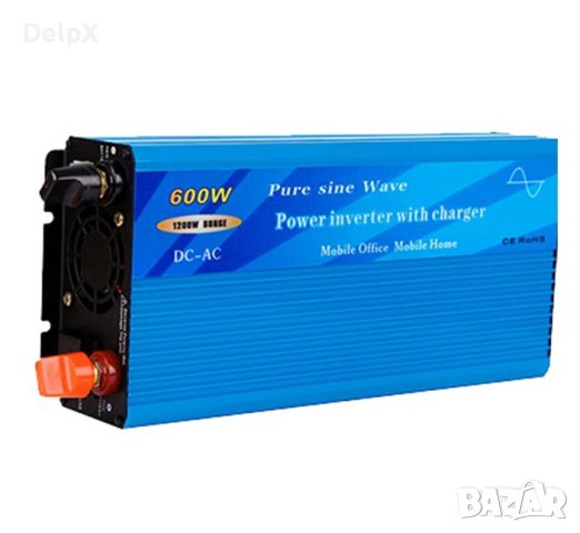 Инвертор синусоидален с функция заряд TYPC-600 12VDC/220VAC 600W, снимка 1
