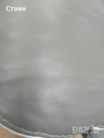 Сив кожен диван тройка - естествена кожа, снимка 4 - Дивани и мека мебел - 39675911
