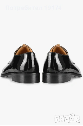 Официални мъжки обувки Derby от черен лак кожа, снимка 3 - Официални обувки - 53746105