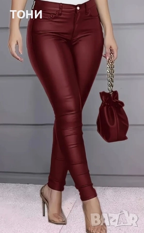 Тъмно червен панталон, снимка 2 - Панталони - 52304378