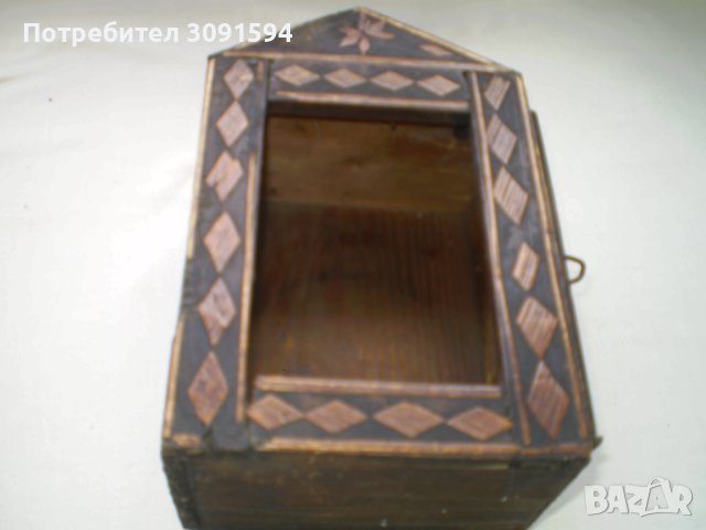 Стара кутия за часовник с интарзия, снимка 3 - Други ценни предмети - 41842943