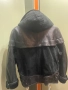 Яке- естествен велур и кожа, с качулка., снимка 5