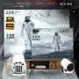 REKION® Преносим проектор Super Pack World HY.300 Pro 4K + екран 60 инча, снимка 5