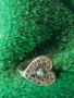 СКЪПОЦЕННА СЪРЦЕВИДНА СРЕБЪРНА ОБЕЦА СРЕБРО 925 с ФАСЕТИРАНИ ЮВЕЛИРНО ЦИРКОНИ 48633, снимка 12