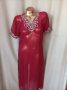  М Прозрачна рокля / парео / с релефна бродерия цвят бордо, снимка 7