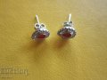 Уникални сребърни обеци обици емайл и камъни сребро 925, снимка 4