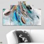 Декоративно пано - картина за стена от 5 части - Дъжд от пера. HD-5058, снимка 2