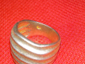 СТАР АР НУВО СТИЛ АВТОРСКИ СРЕБЪРЕН ПРЪСТЕН ВИСОКА ПРОБА СРЕБРО с ПЕЧАТ на МАЙСТОРА 43802, снимка 5