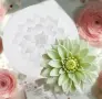 Далия Лотус цвете силиконов молд форма фондан шоколад смола декор, снимка 1
