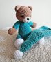 Плетена плюшена играчка мече, снимка 2