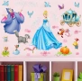 Пепеляшка Cinderella фея самозалепващ стикер лепенка за стена мебел прозорец детска стая детски, снимка 1