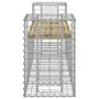 vidaXL Градинска пейка габионен дизайн 183x41x60,5 см импрегниран бор, снимка 4
