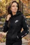 ✅Дамско черно яке Nike с качулка и бродирано лого , снимка 1