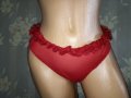 Hunkemoller -Секси прашки в червено с къдрички L,XL, снимка 2