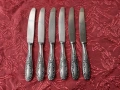 Стари антикварни посребрени ножове Silkema Solingen - 6 бр., снимка 1
