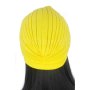 Тюрбан за коса едноцветен жълт, снимка 3