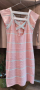 Къса розова рипсена рокля, снимка 1 - Рокли - 44529089